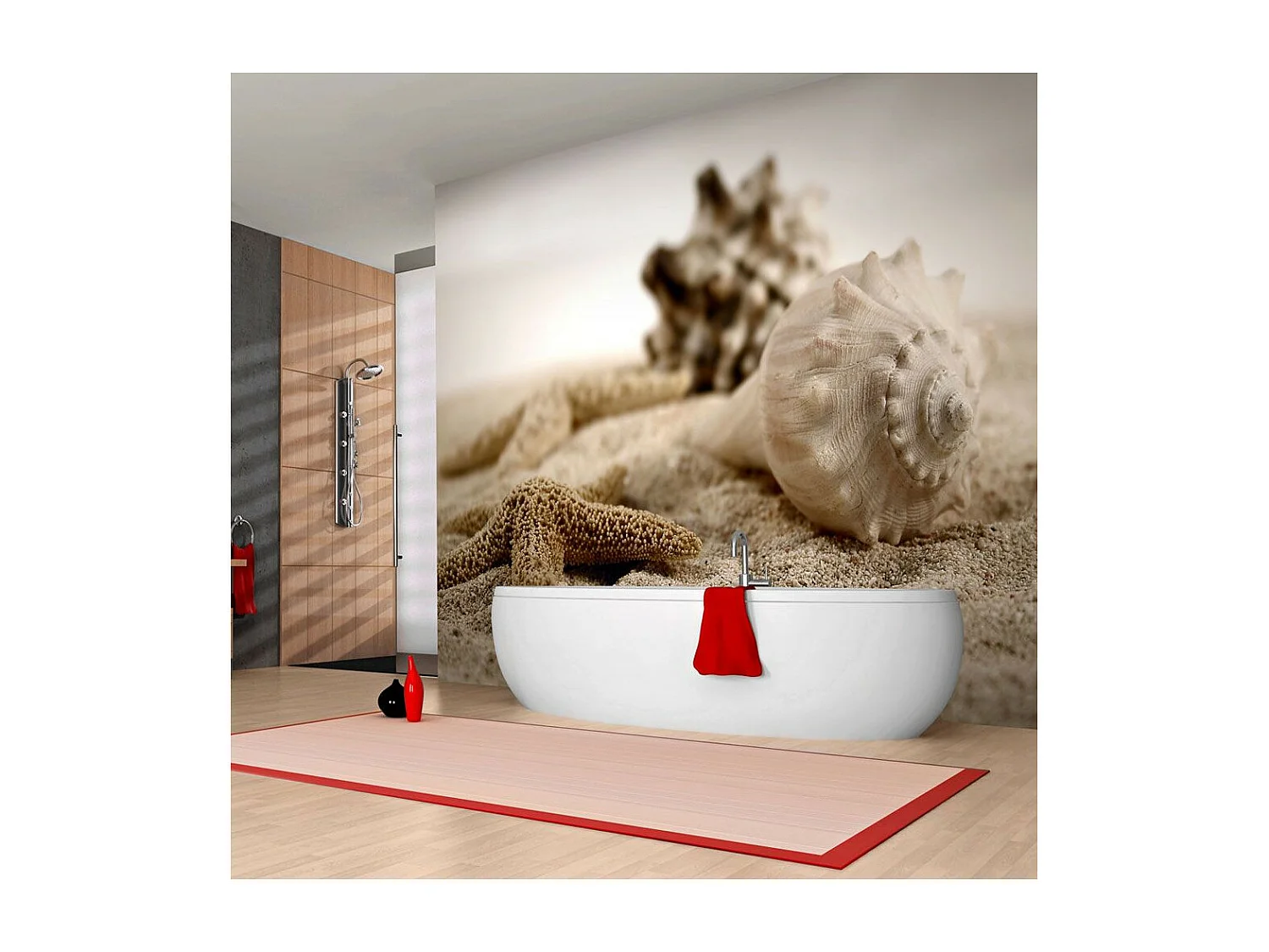 Papier Peint "Plage & Coquillage" 154 x 200 cm