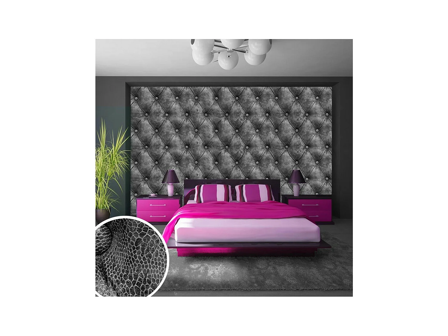 Papier Peint "Gray Rhombuses" 140 x 200 cm