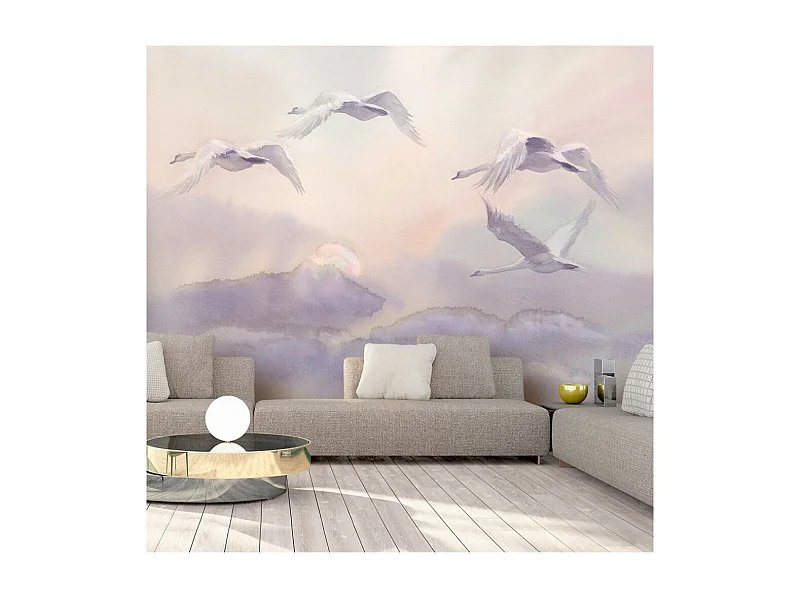 Papier Peint "Flying Swans" 105 x 150 cm