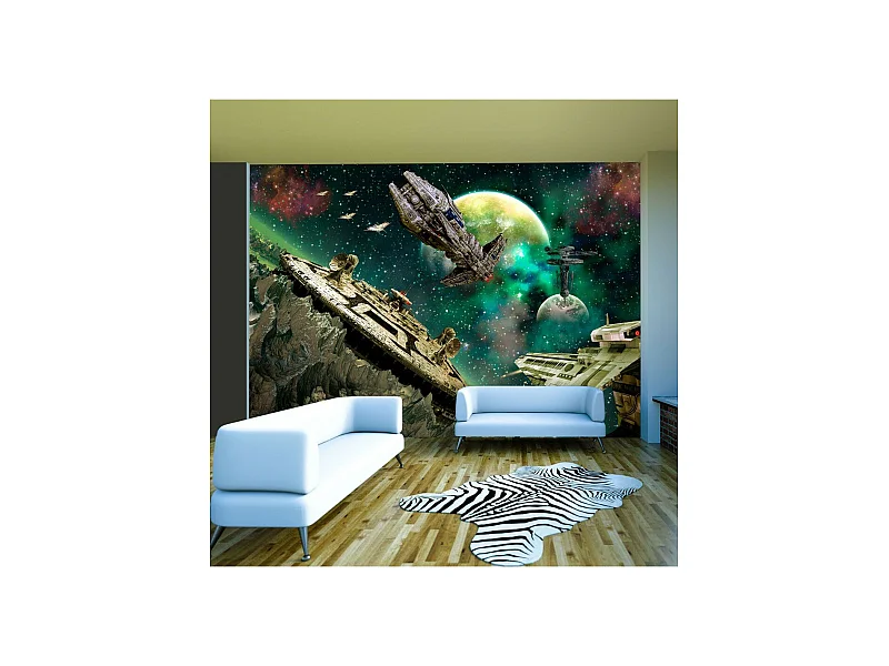 Papier Peint "Flotte Spatiale" 70 x 100 cm