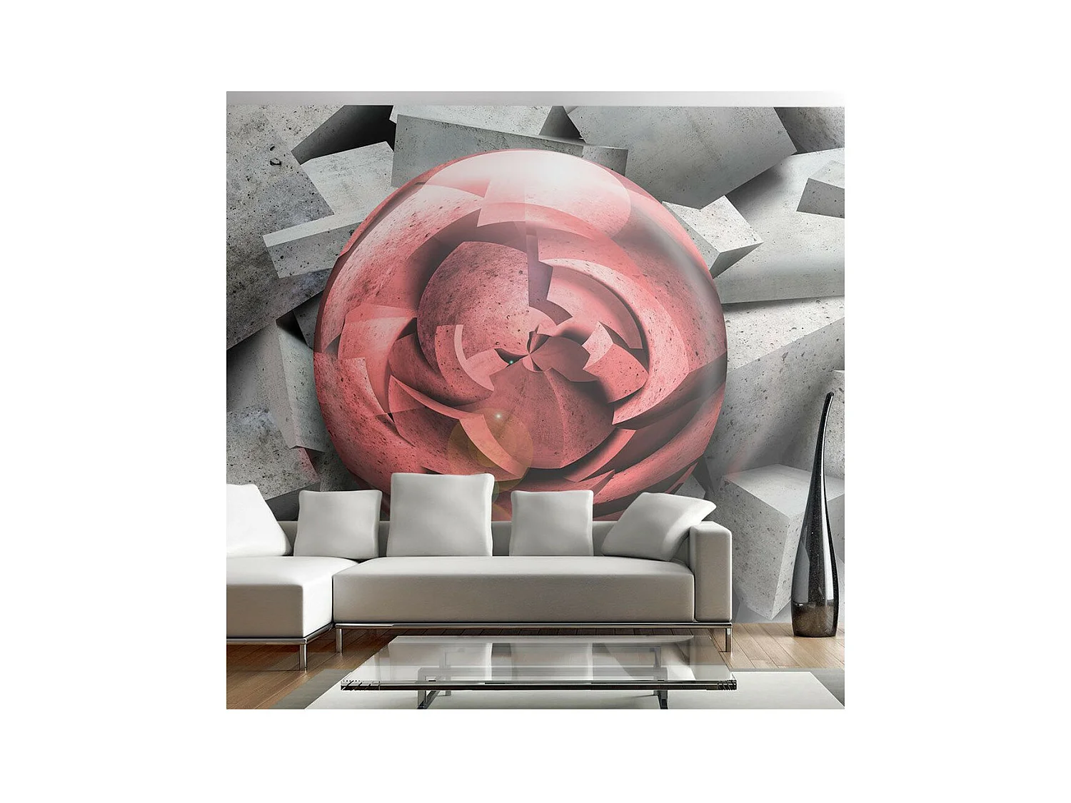 Papier Peint "Rose de Pierre" 175 x 250 cm