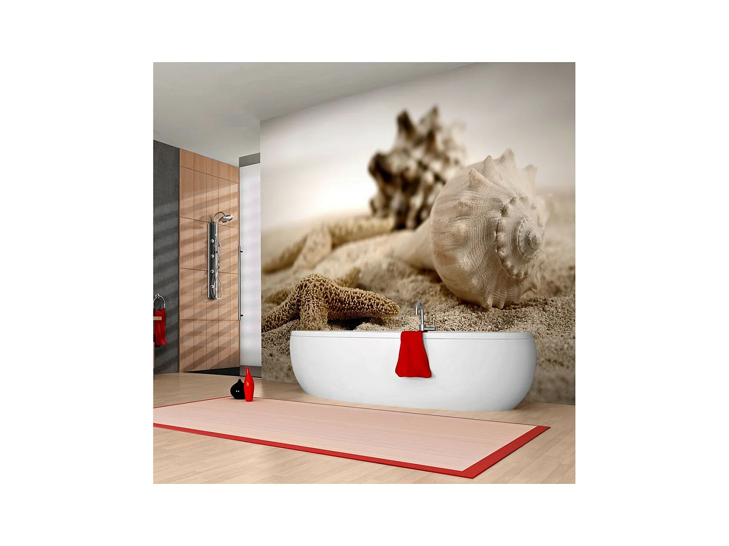 Papier Peint "Plage & Coquillage" 270 x 350 cm