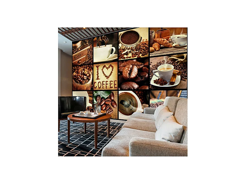 Papier Peint "Coffee Collage" 70 x 100 cm