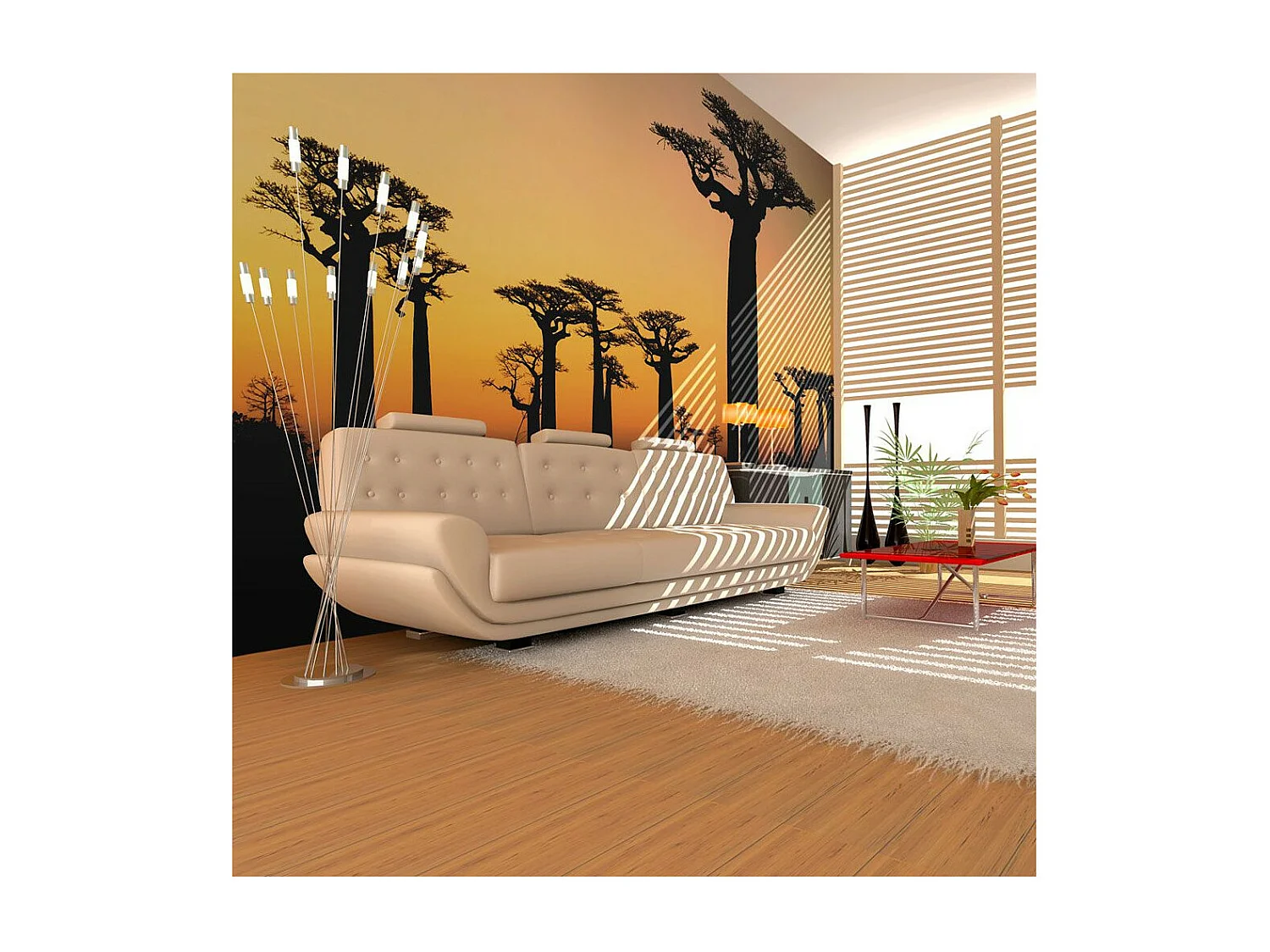Papier Peint "Baobabs Africains" 309 x 400 cm