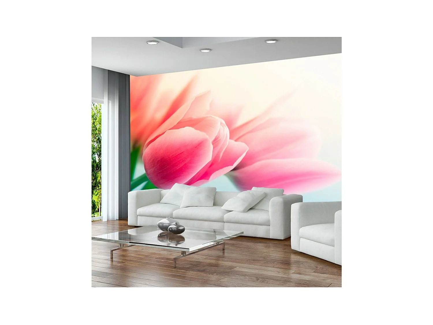 Papier Peint "Printemps & Tulipes" 193 x 250 cm