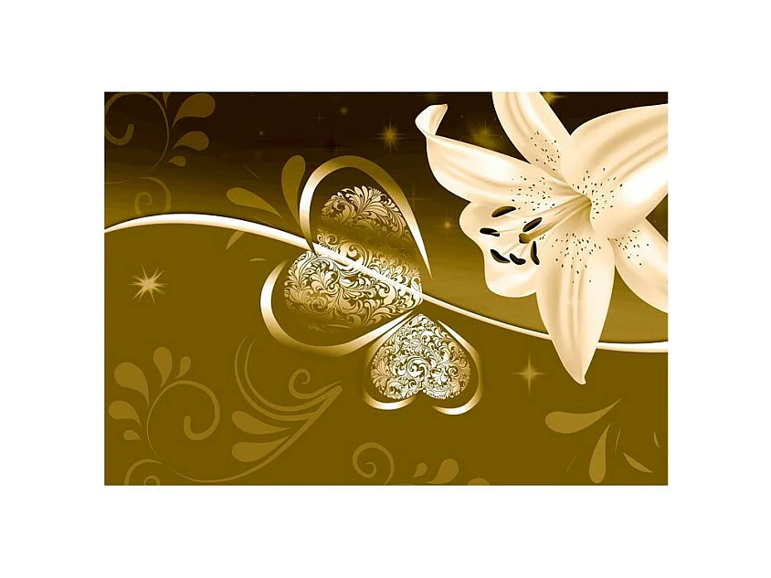 Papier Peint "Lily in Shades of Green" 70 x 100 cm