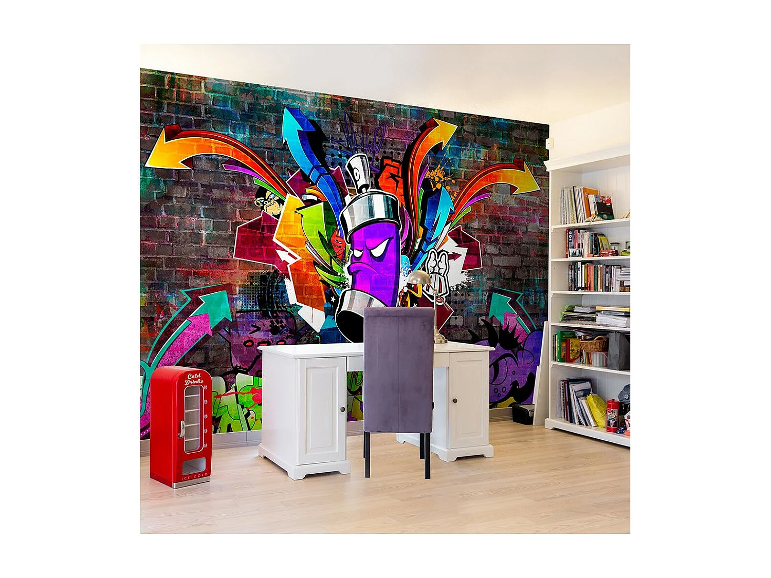 Papier Peint "Graffiti : Colourful Attack" 245 x 350 cm