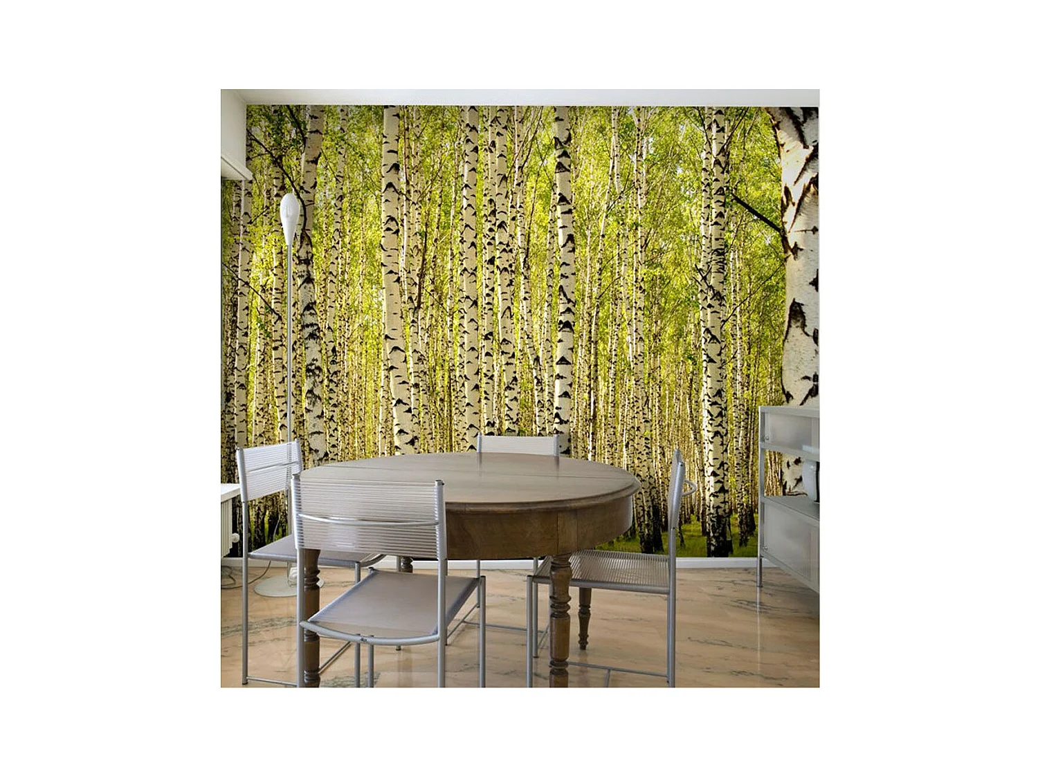 Papier Peint "Forêt de Bouleaux" 193 x 250 cm