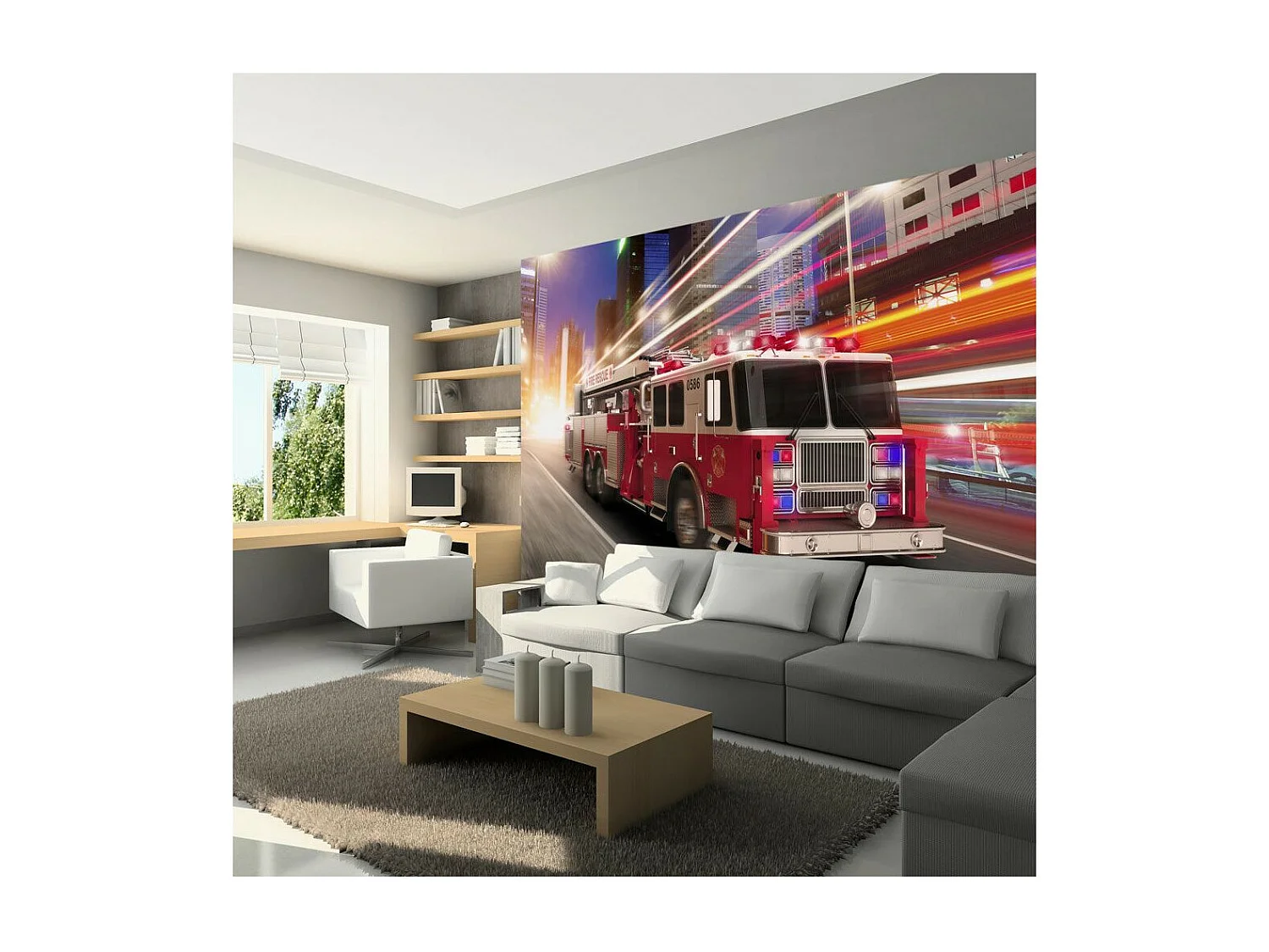 Papier Peint "Fire Truck" 280 x 400 cm