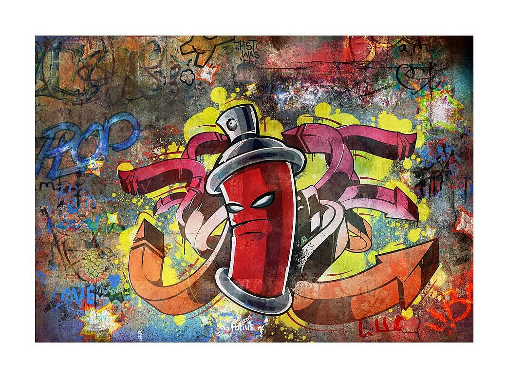 Papier Peint "Graffiti Monster" 140 x 200 cm