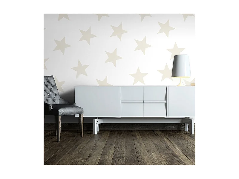 Papier Peint "Beige Star" 175 x 250 cm