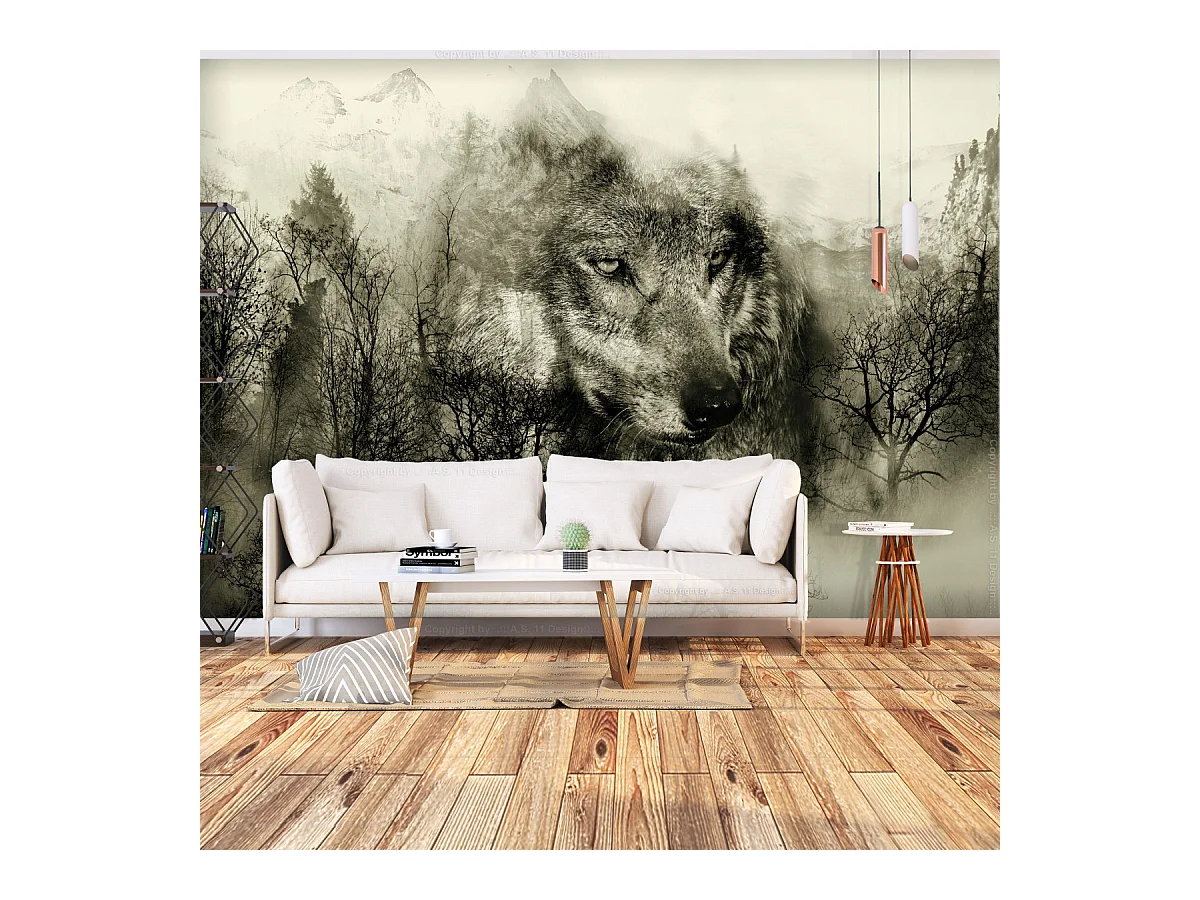 Papier Peint "Mountain Predator Beige" 210 x 300 cm