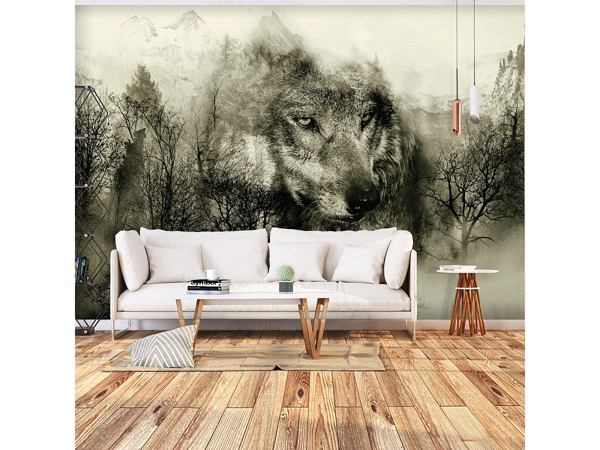 Papier Peint "Mountain Predator Beige" 210 x 300 cm