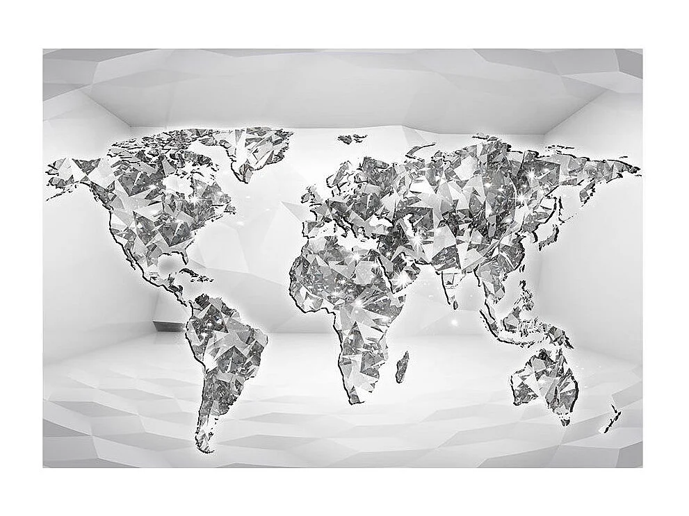 Papier Peint "Diamond Map" 105 x 150 cm