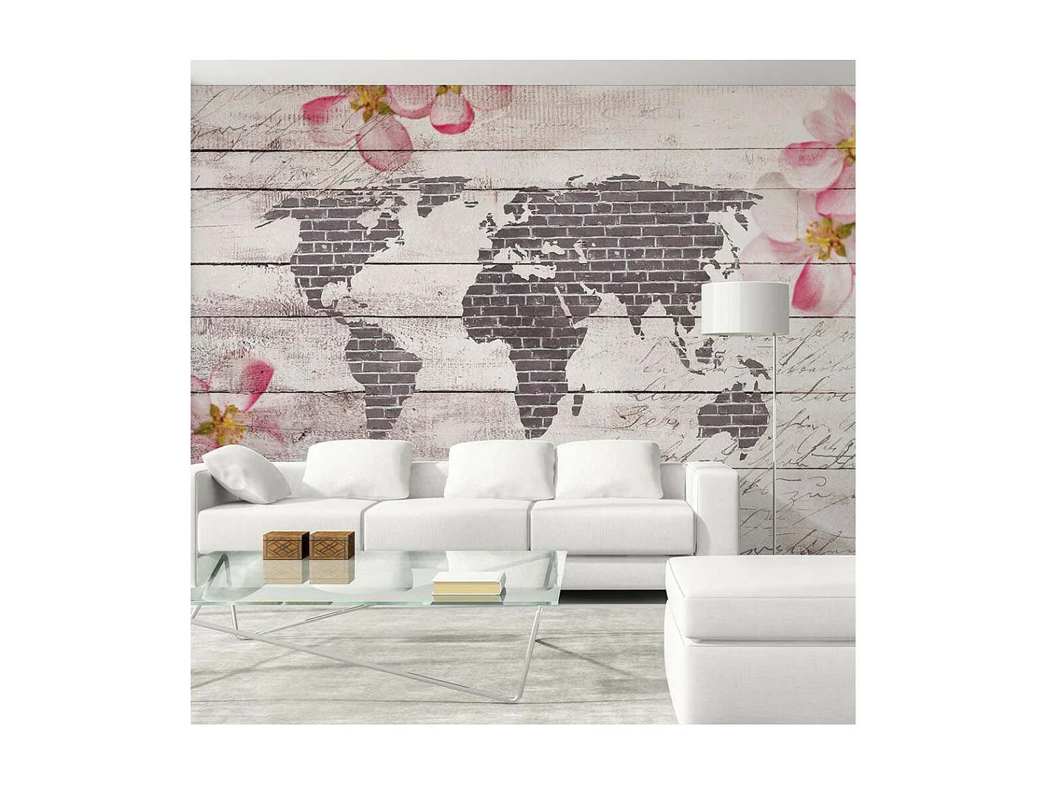 Papier Peint "Romantic World" 70 x 100 cm