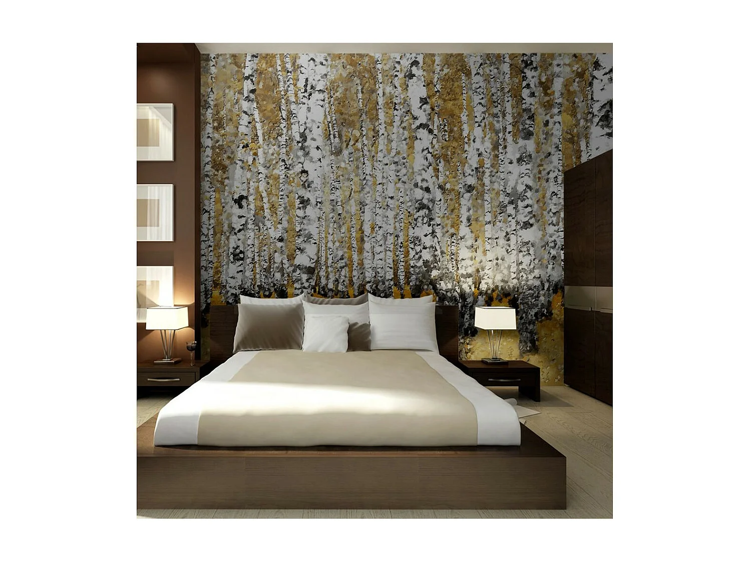 Papier Peint "Autumnal Birch Forest" 193 x 250 cm