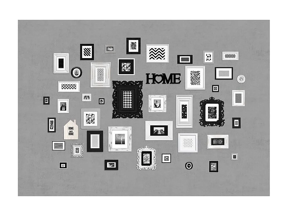 Papier Peint "Wall Full of Frames" 105 x 150 cm