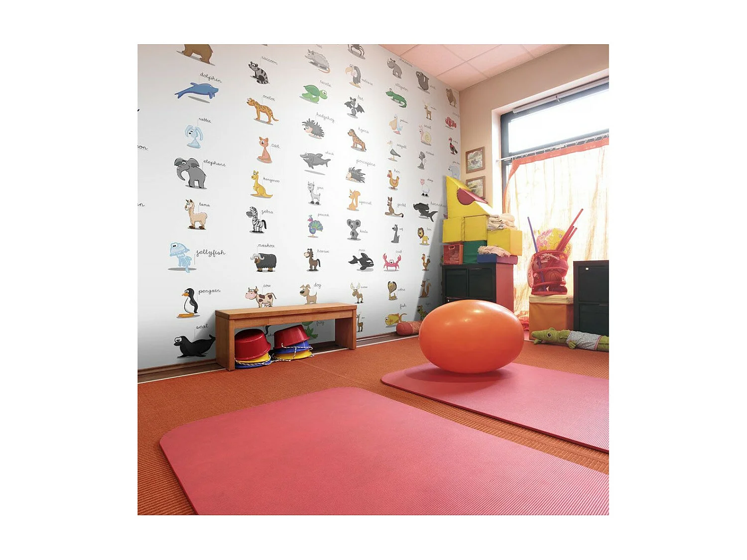 Papier Peint "Learning By Playing Animals" 193 x 250 cm
