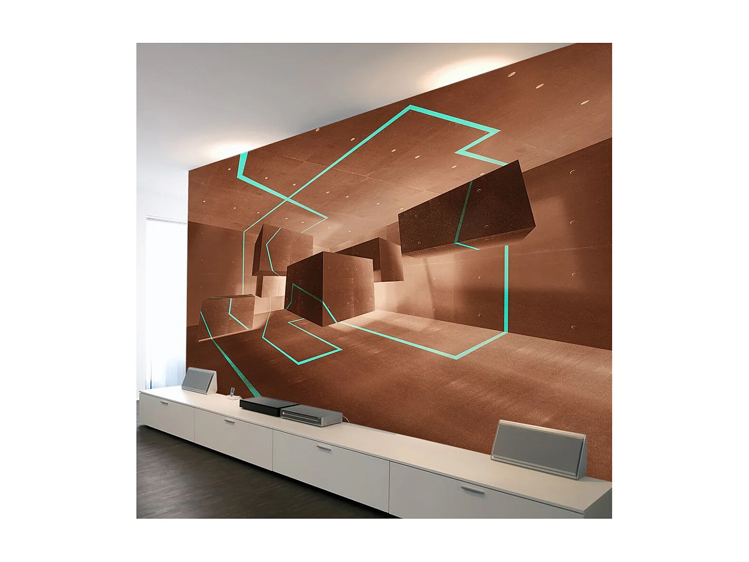 Papier Peint "Celadon Trail" 140 x 200 cm