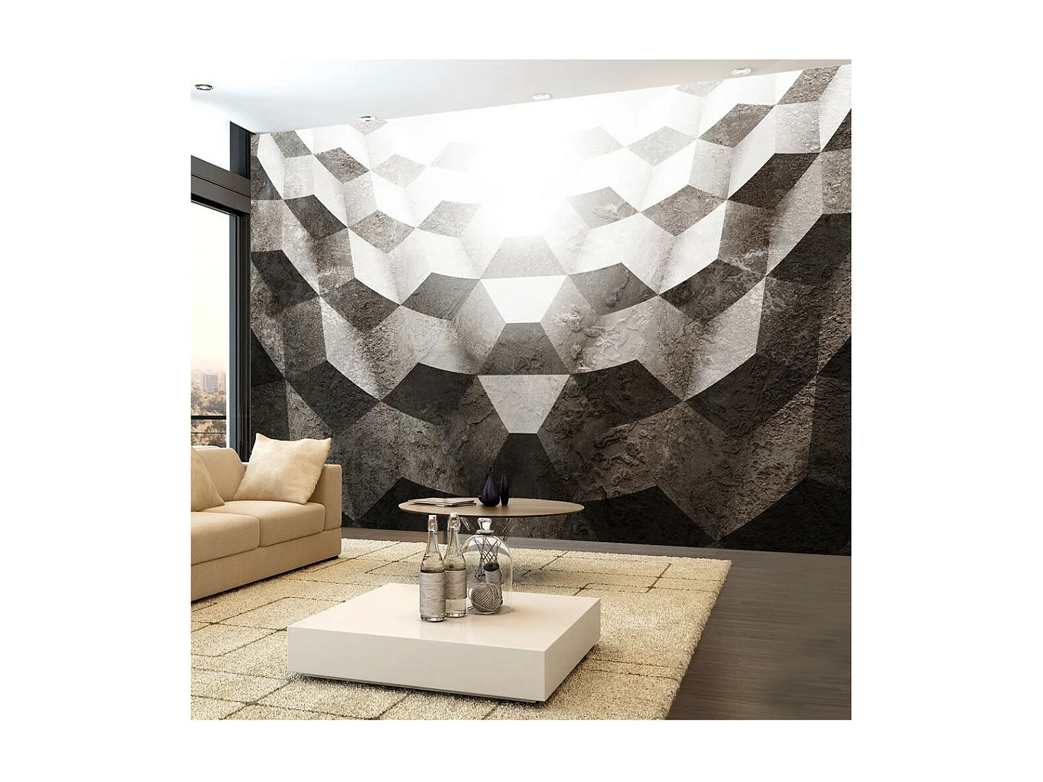 Papier Peint "Light in the Tunnel" 140 x 200 cm