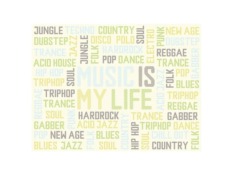 Papier Peint "Mélange des Styles de Musique" 193 x 250 cm