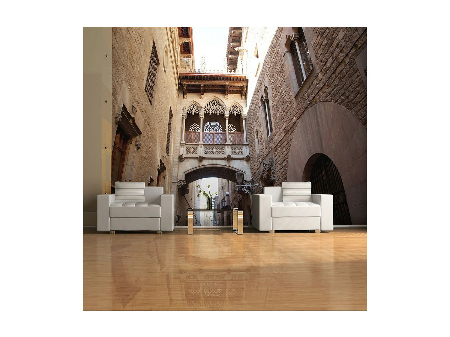 Papier Peint "Barcelona Palau Generalitat in Gothic Barrio" 231 x 300 cm