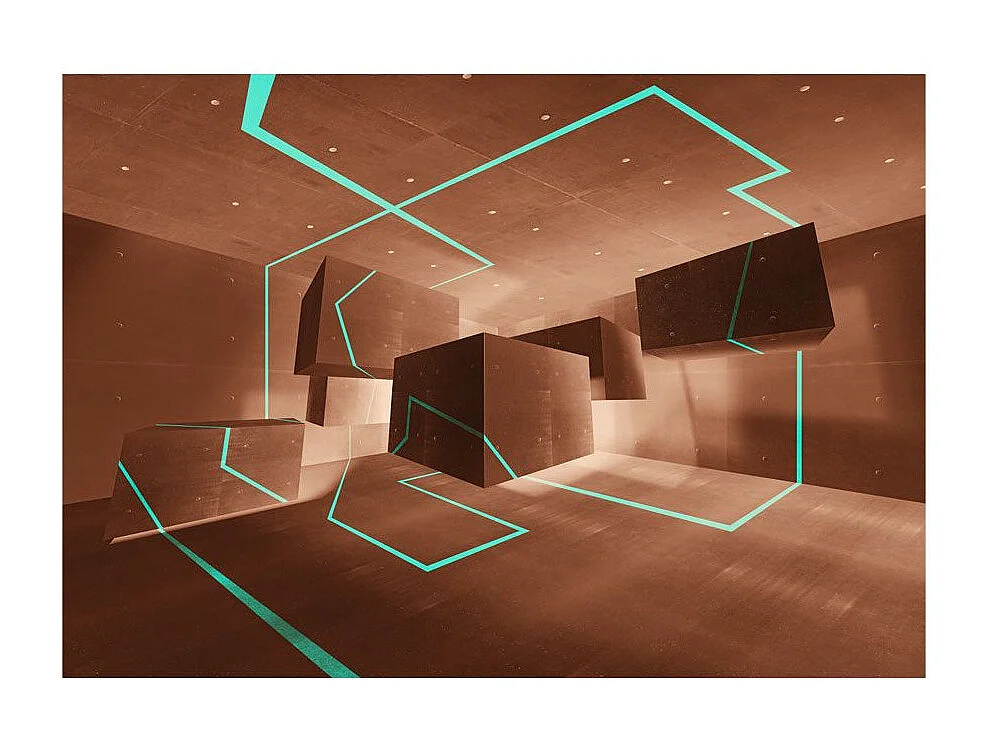 Papier Peint "Celadon Trail" 210 x 300 cm