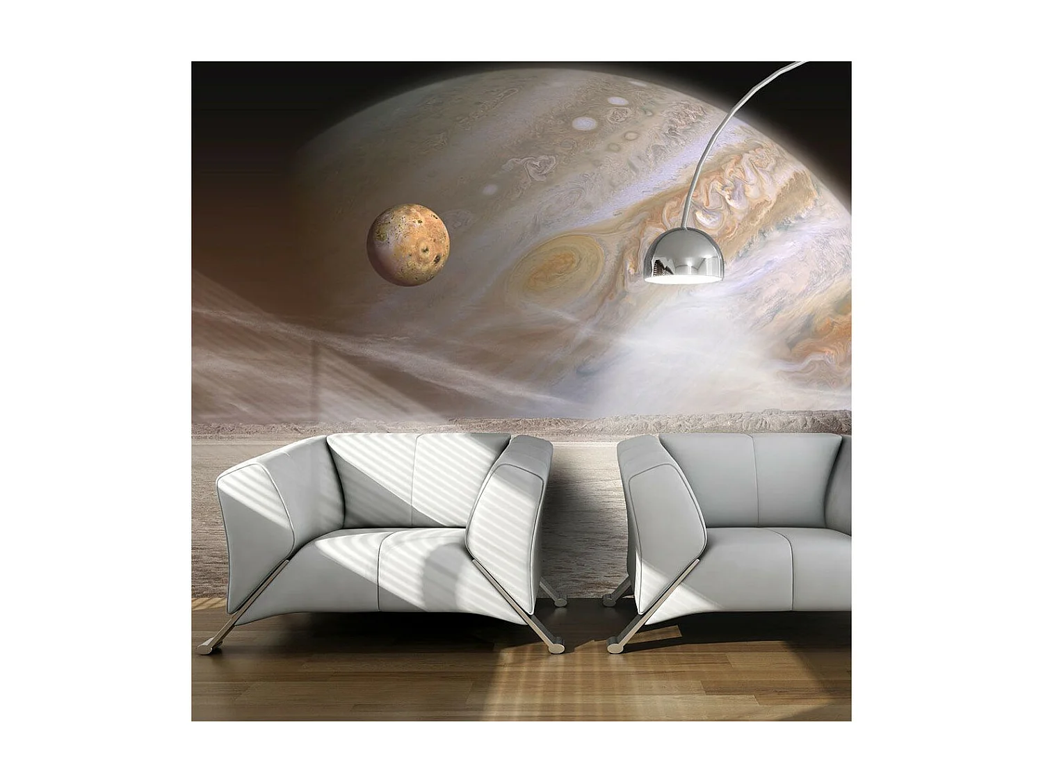 Papier Peint "Une Petite Planète & une Grande" 154 x 200 cm
