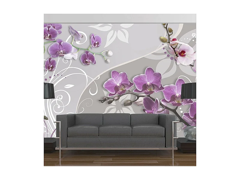 Papier Peint "Flight of Purple Orchids" 175 x 250 cm