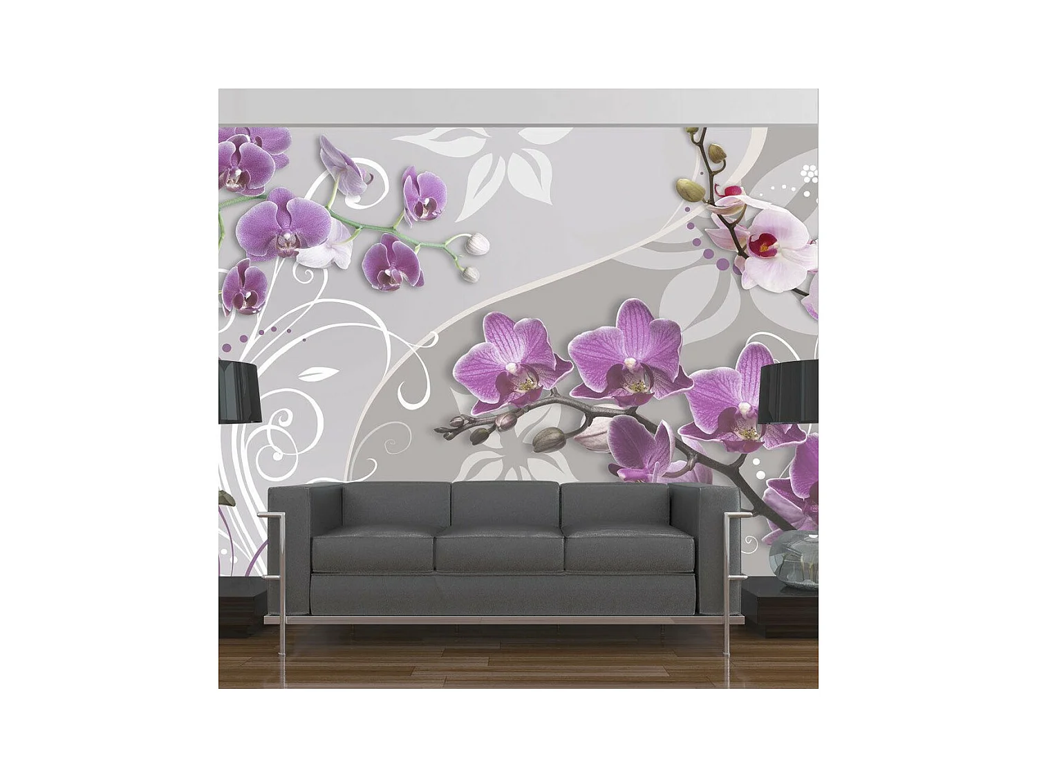 Papier Peint "Flight of Purple Orchids" 175 x 250 cm