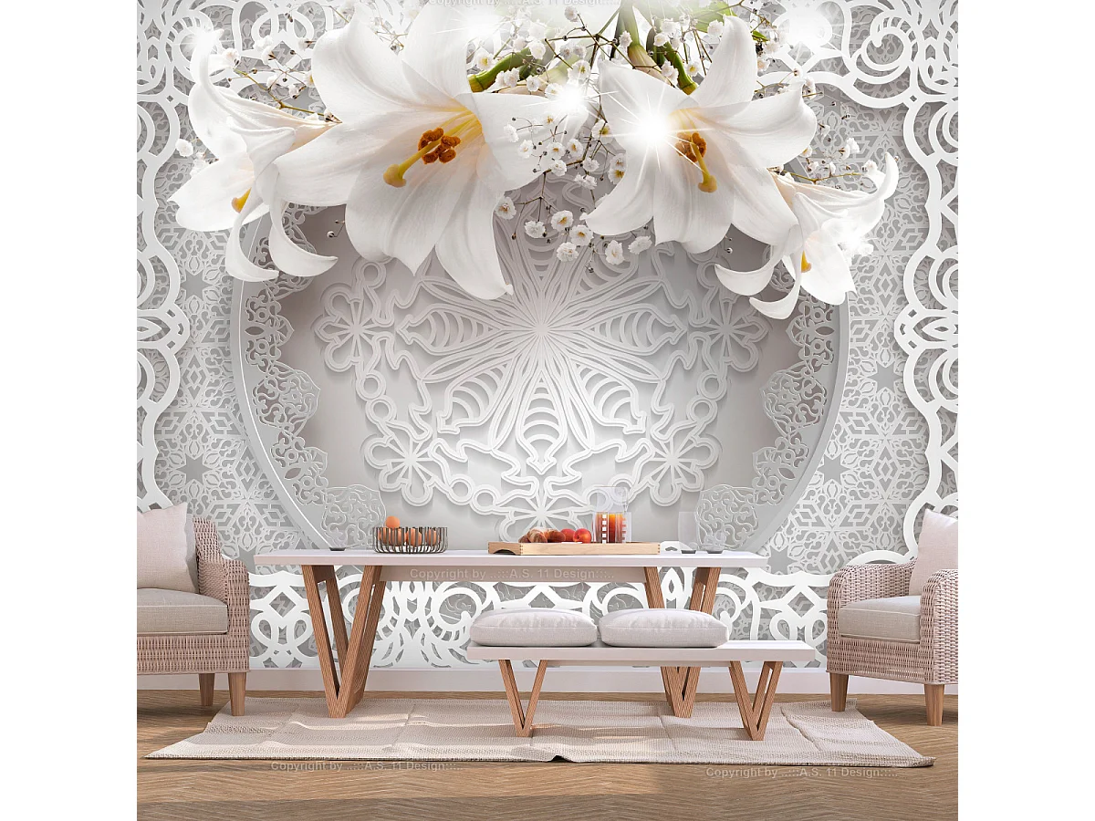 Papier Peint "Lilies & Ornaments" 245 x 350 cm