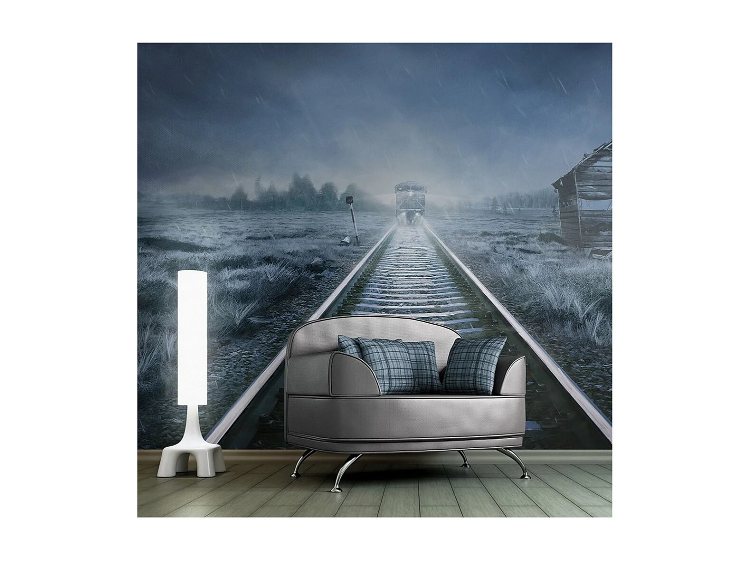 Papier Peint "Le Train Fantôme" 154 x 200 cm