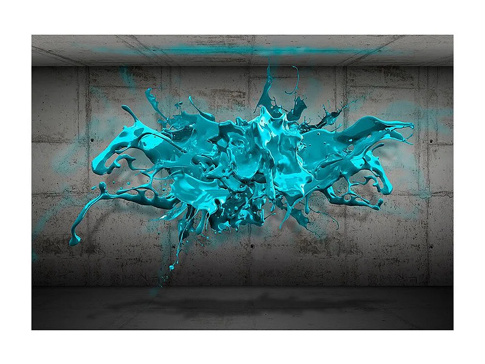 Papier Peint "Blue Ink Blot" 245 x 350 cm