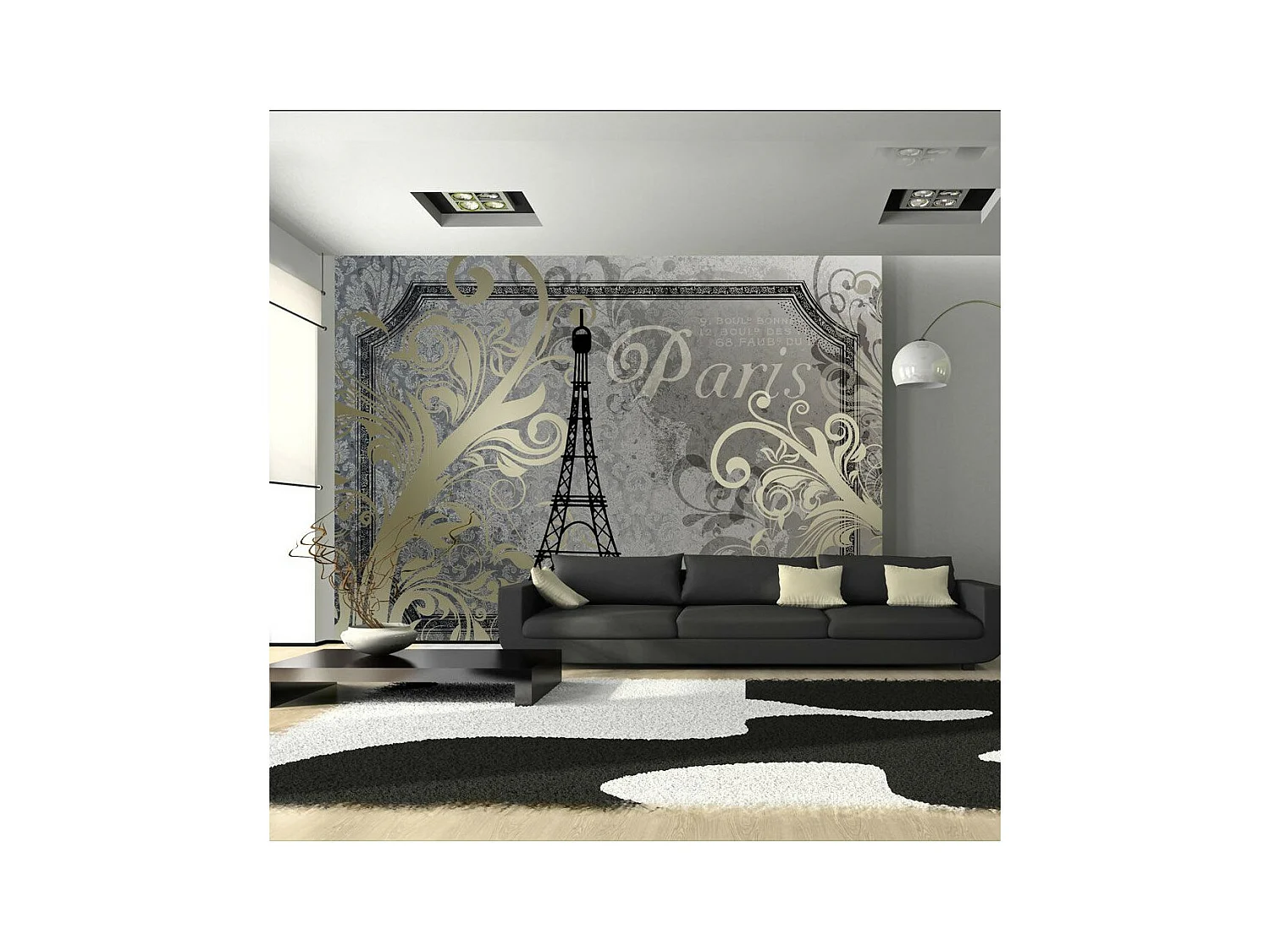 Papier Peint "Vintage Paris" 245 x 350 cm