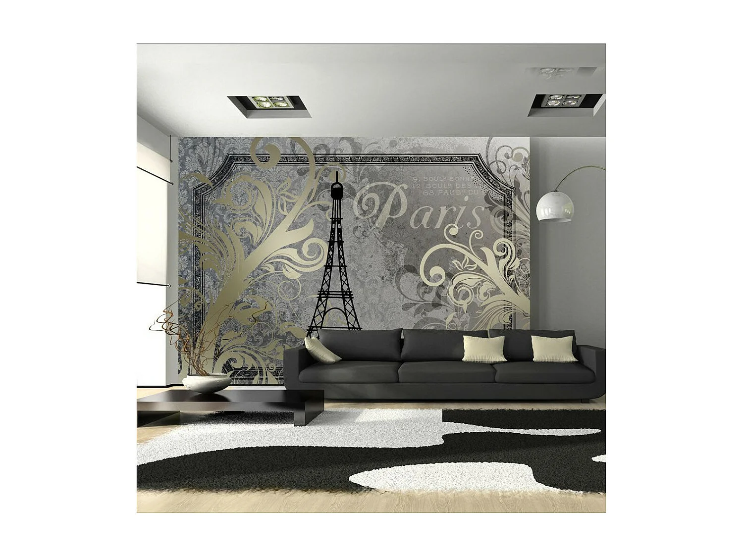 Papier Peint "Vintage Paris" 245 x 350 cm