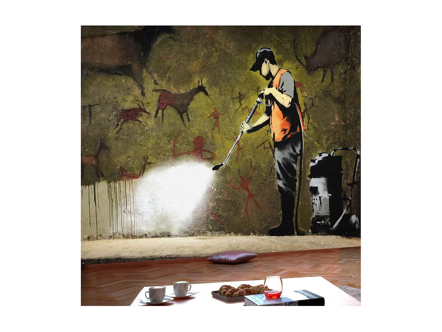 Papier Peint "Banksy - Cave Painting" 245 x 350 cm