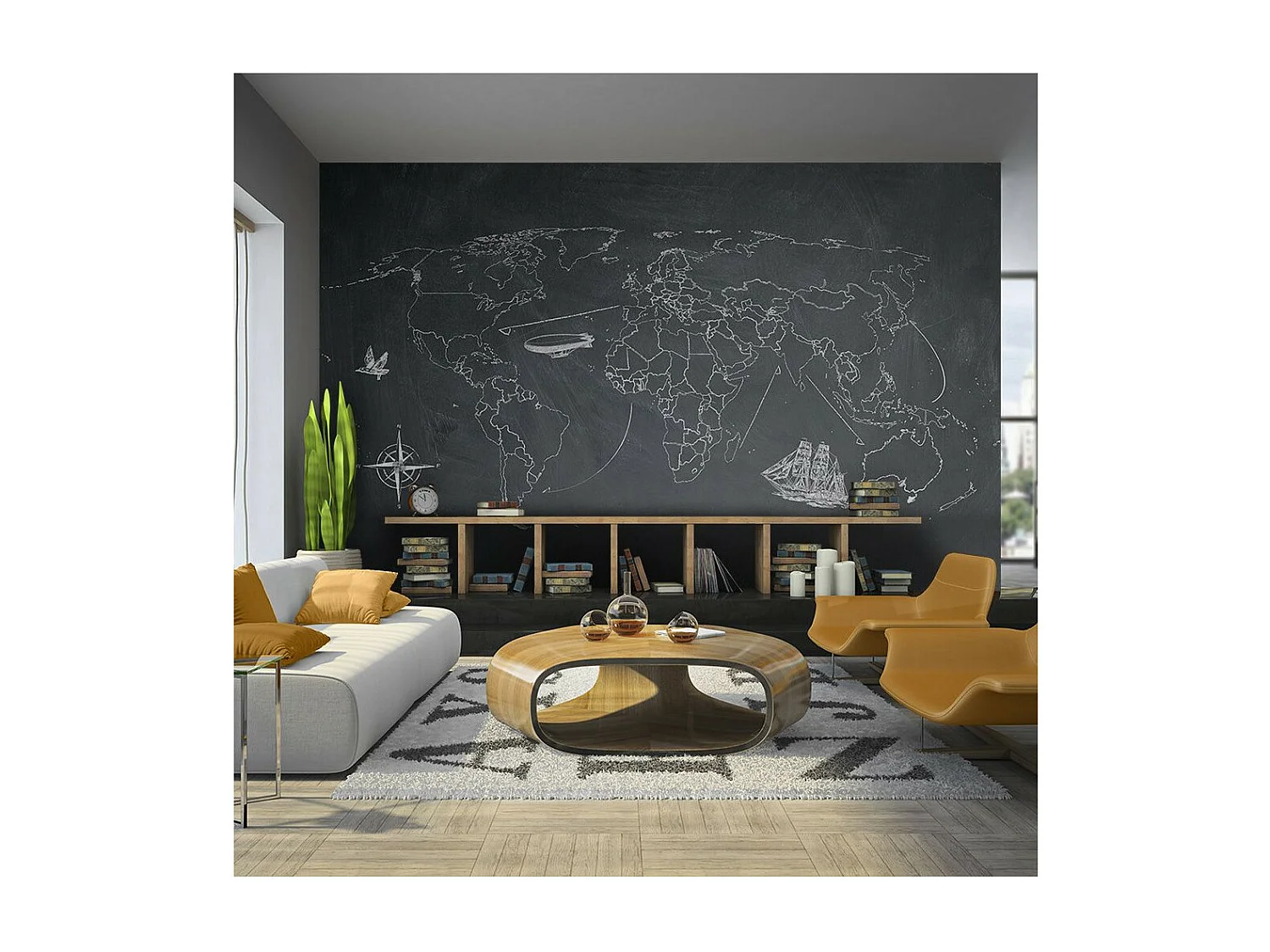 Papier Peint "Small Travel. Large Travel" 270 x 350 cm