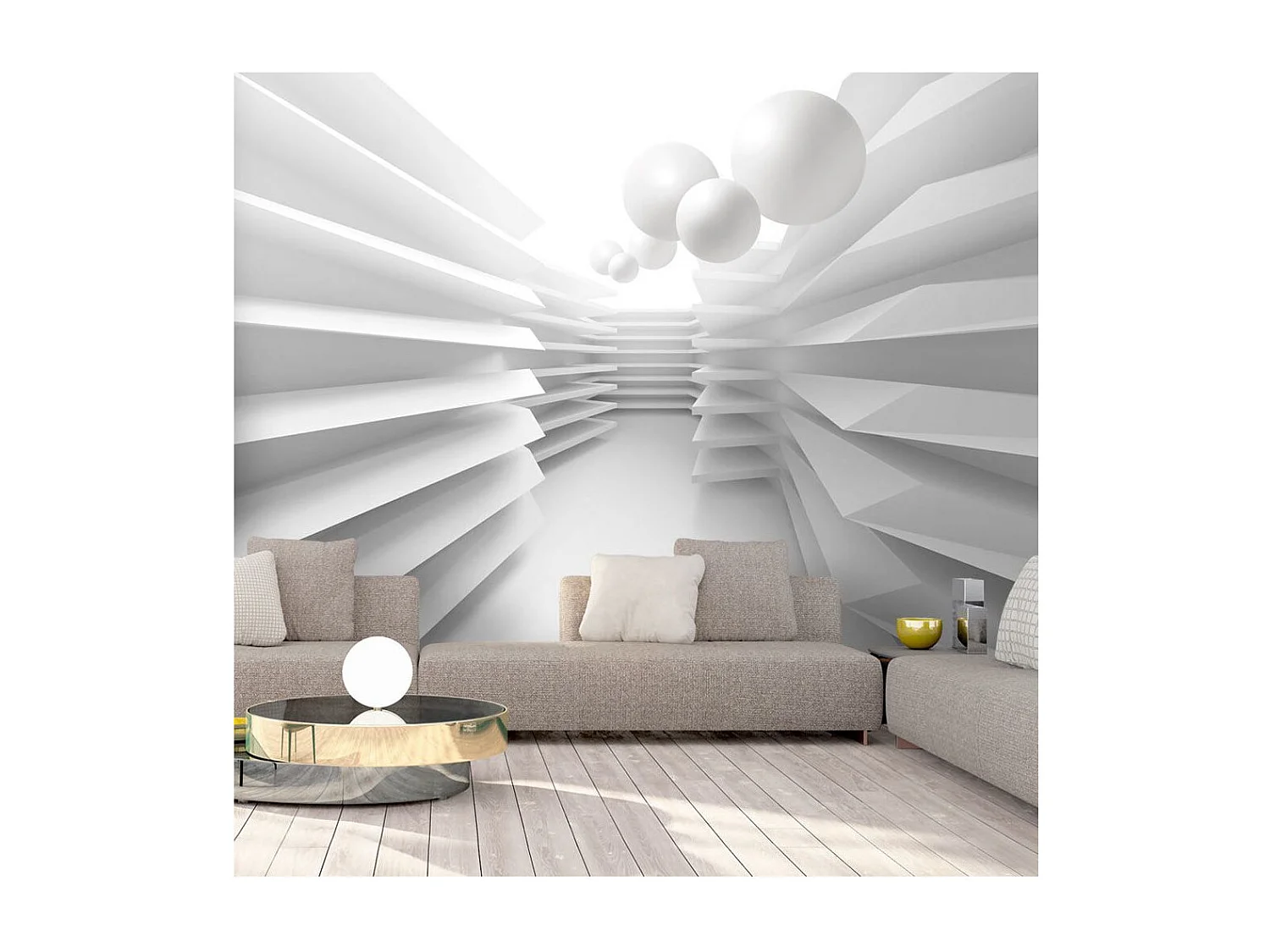 Papier Peint "White Maze" 175 x 250 cm