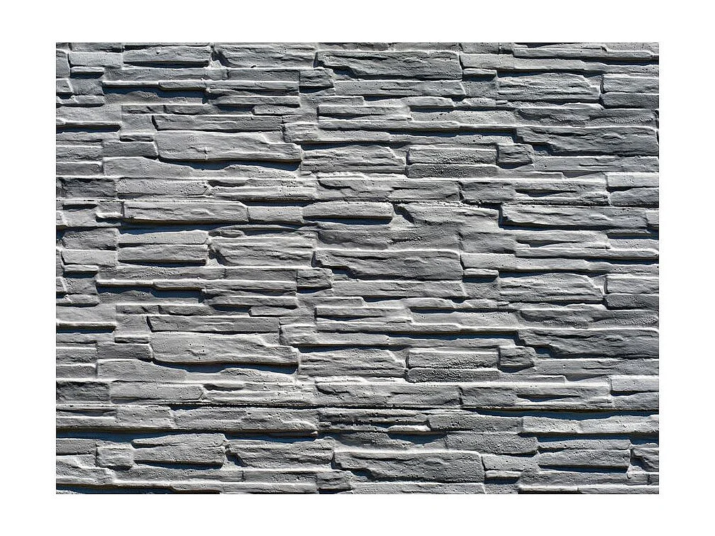 Papier Peint "Mur de Pierre Grise" 154 x 200 cm