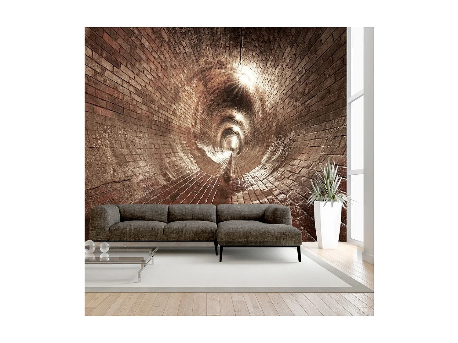 Papier Peint "Underground Corridor" 70 x 100 cm