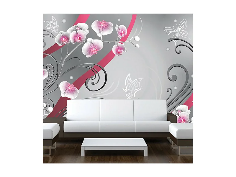 Papier Peint "Pink Orchids Variation" 70 x 100 cm