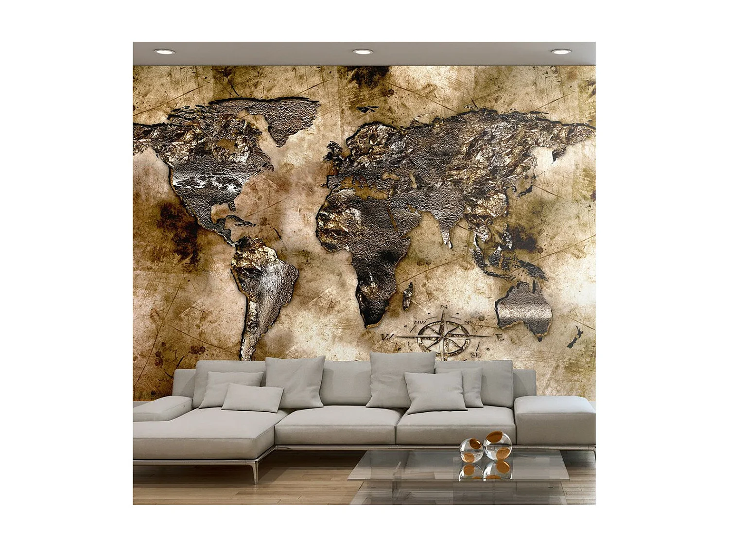 Papier Peint "Old World Map II" 245 x 350 cm