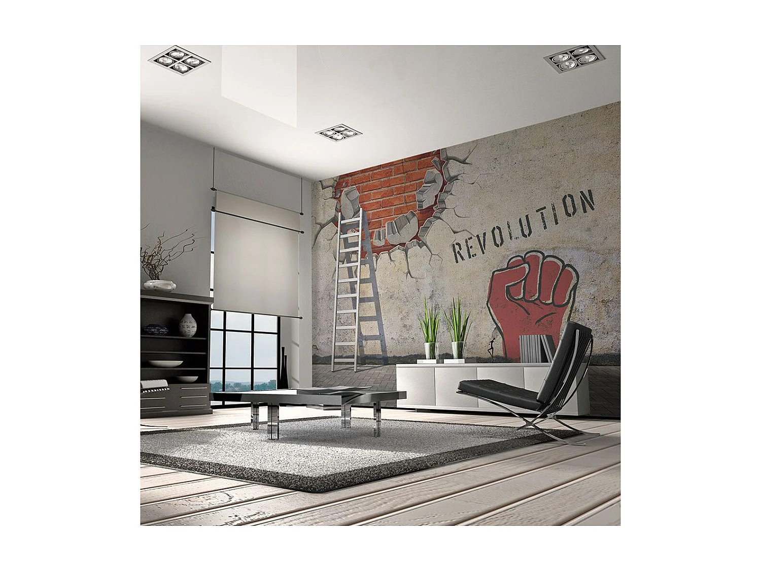 Papier Peint "La Main Invisible de la Révolution" 193 x 250 cm