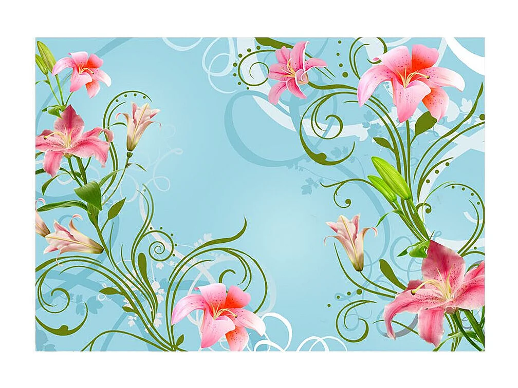 Papier Peint "Subtle Beauty of the Lilies II" 210 x 300 cm