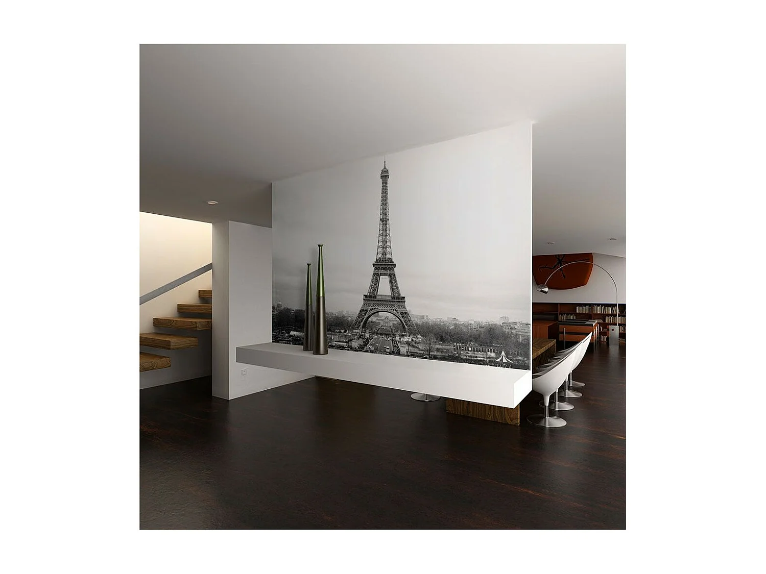 Papier Peint "Paris : Photographie en Noir & Blanc" 270 x 350 cm