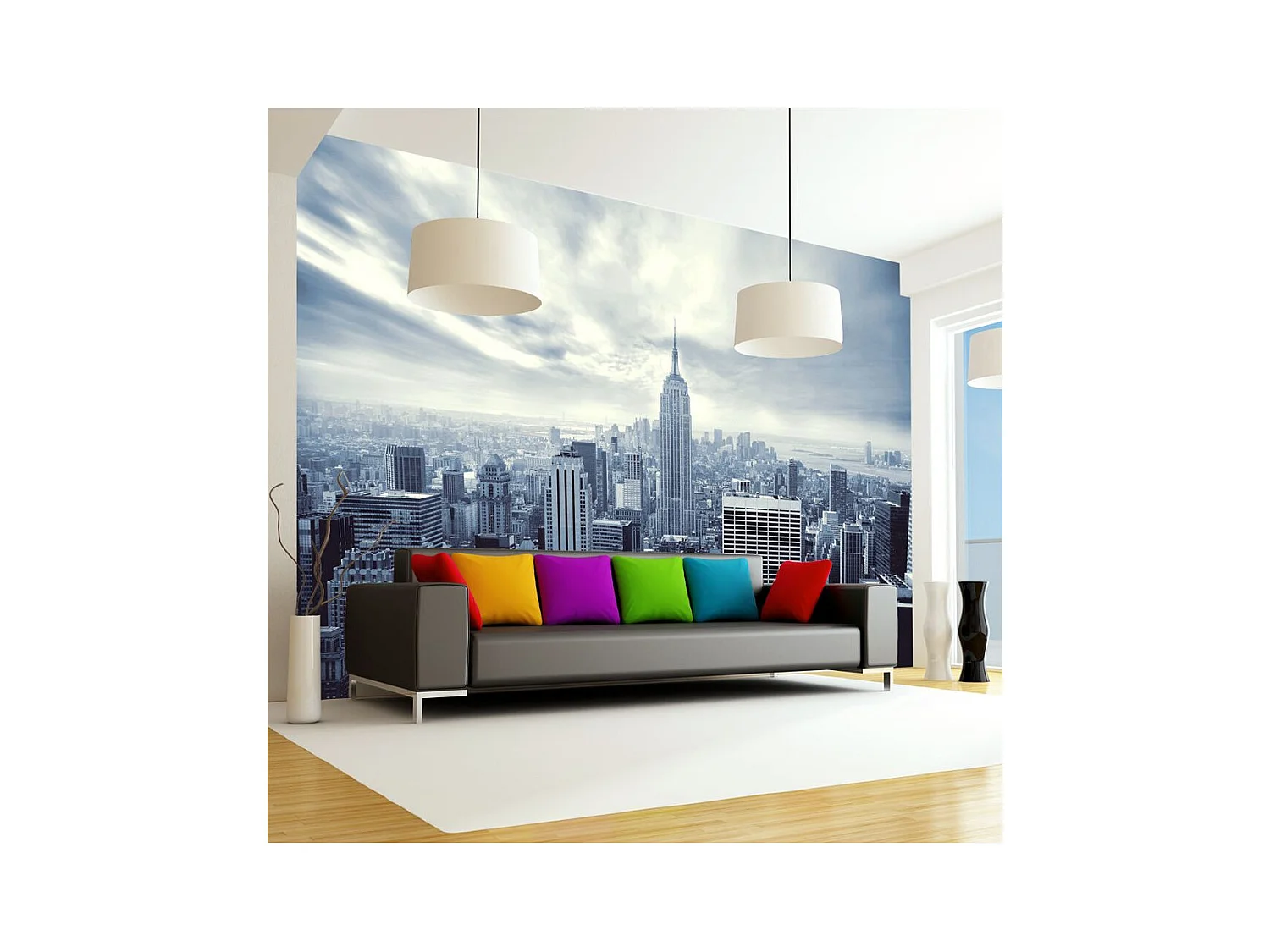 Papier Peint "Blue York" 70 x 100 cm