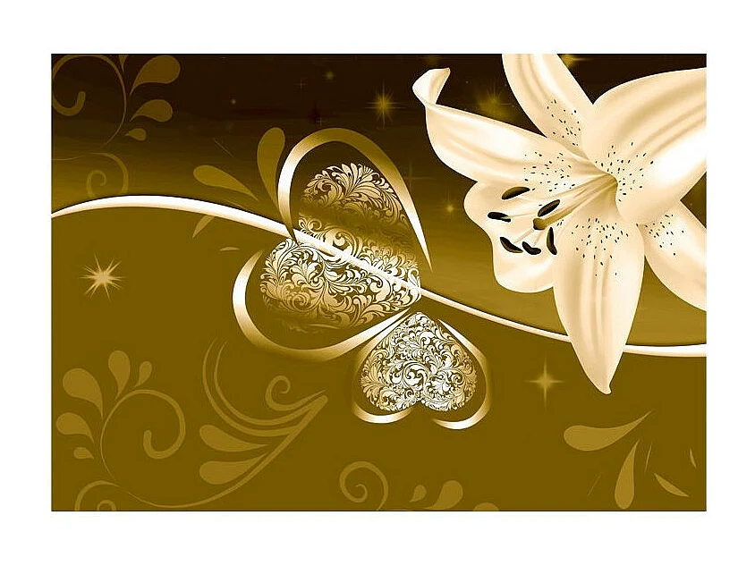 Papier Peint "Lily in Shades of Green" 175 x 250 cm