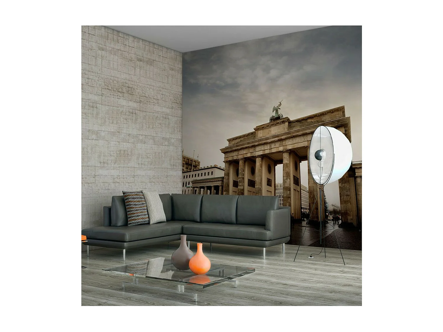 Papier Peint "Touristes Autour de la Porte de Brandebourg" 270 x 350 cm