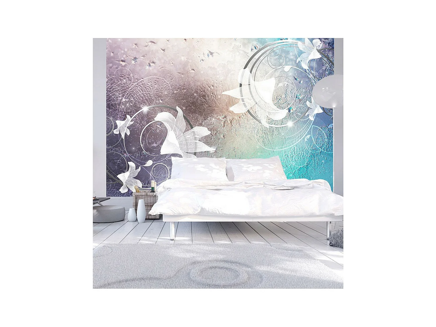 Papier Peint "Glass Flowers" 210 x 300 cm