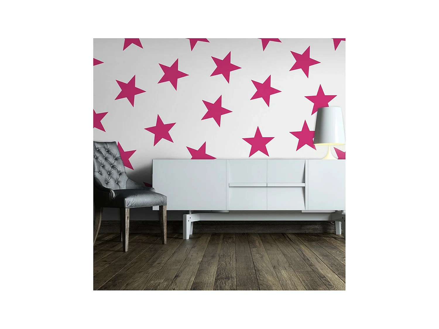 Papier Peint "Pink Star" 105 x 150 cm